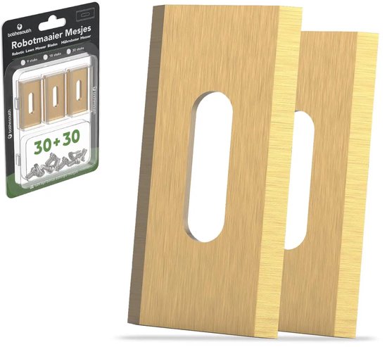 Lames de tondeuse robot universelles Endurance To the South® compatibles avec Gardena, Husqvarna, McCulloch, Yard Force, Segway, Garden Feelings, Cramer, ECOVACS, Ferrex et Florabest - Titane - 30 pièces