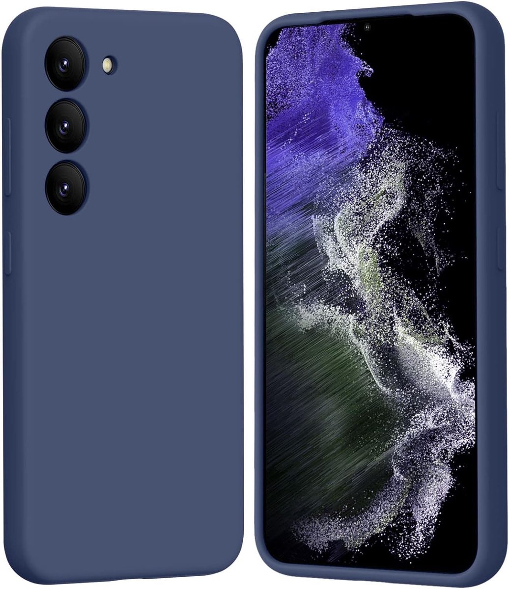 Shockproof Backcover - Liquid Silicone Soft Hoesje - Geschikt voor: Samsung Galaxy A15 - Navy Blauw