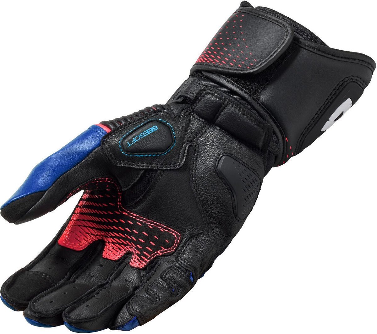 REV’IT! Xena 4 Dames Zwart Blauw Handschoenen - Maat M - Handschoen – foto 3