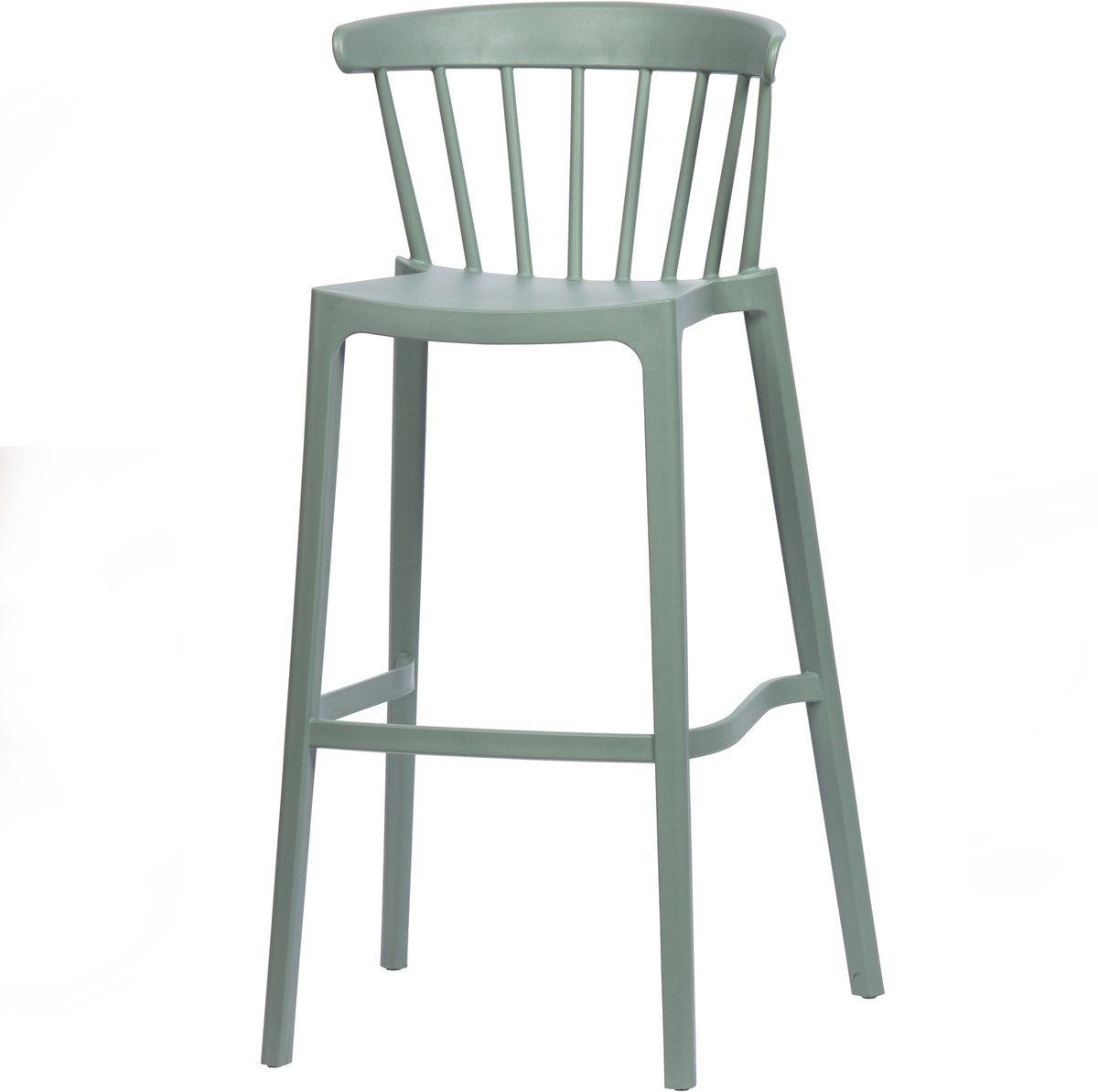 WOOOD Bliss Barstoel binnen/buiten - Kunststof - Jadegroen - 103x54x51