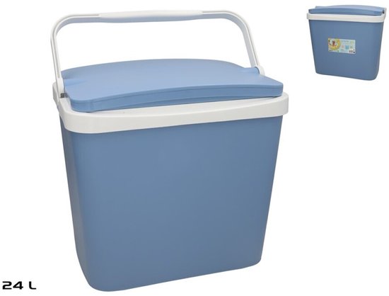 Sunnydays Beach Vibes Koelbox - 24 liter - kunststof - blauw - 40 x 30 x 36 cm van Merkloos — afbeelding 3