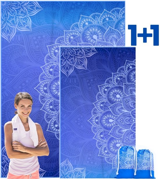 Drap de plage XXXL - 200x145cm - Diveblues® UltraSoft - Drap de bain Extra large