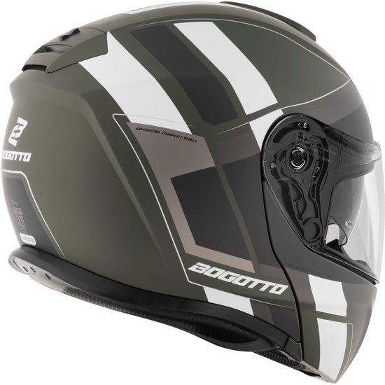 Casque Bogotto FF403 Murata Zwart Vert Wit Système - Taille XS - Casque