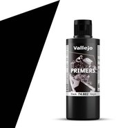Vallejo Hobbyverf Acrylverf - 74602 Black - Primer - Acryl Verf flesje - 200 ml