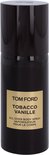Zwarte Tom Ford Tobacco Vanille body spray met goudkleurig etiket.