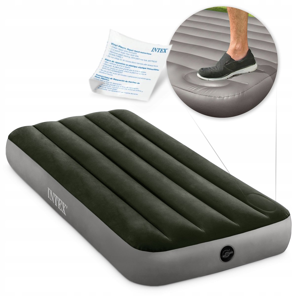 Intex Downy Luchtbed - 1-persoons - 191x76x25cm