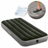 Intex Jr. Twin Dura-Beam Downy Luchtbed met ingebouwde voetpomp - 191x76x25cm