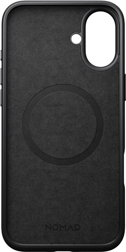 Coque Nomad adaptée à Apple iPhone 16 Plus | Étui en cuir moderne | Compatible avec MagSafe et le chargement sans fil | Couverture arrière en Cuir véritable | Marron