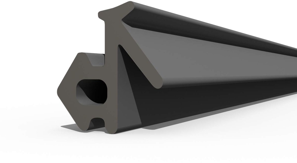 DQ-PP raamafdichting, Zwart, 1 meter, S-834X VEKA, PVC-ramen, Rubber afdichting Afdichtingsband, Kunststof raamafdichtingen, ALU-profielafdichting Deurafdichting