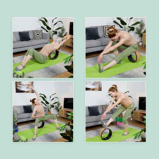 Yoga wiel - Ø 32 cm - kurk van Avento — afbeelding 3