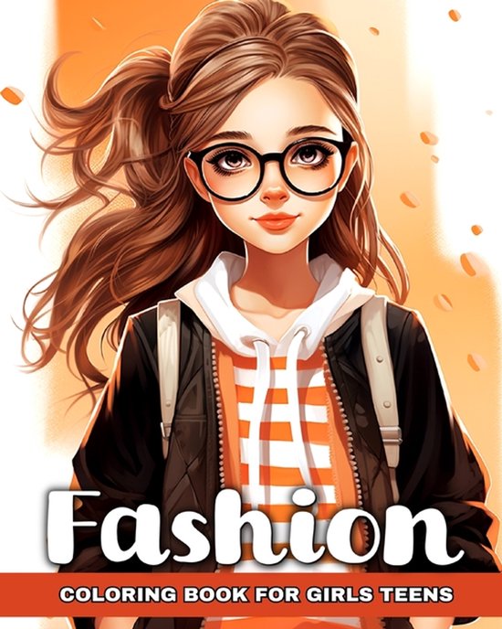 Fashion Coloring Book for Girls Teens - cover