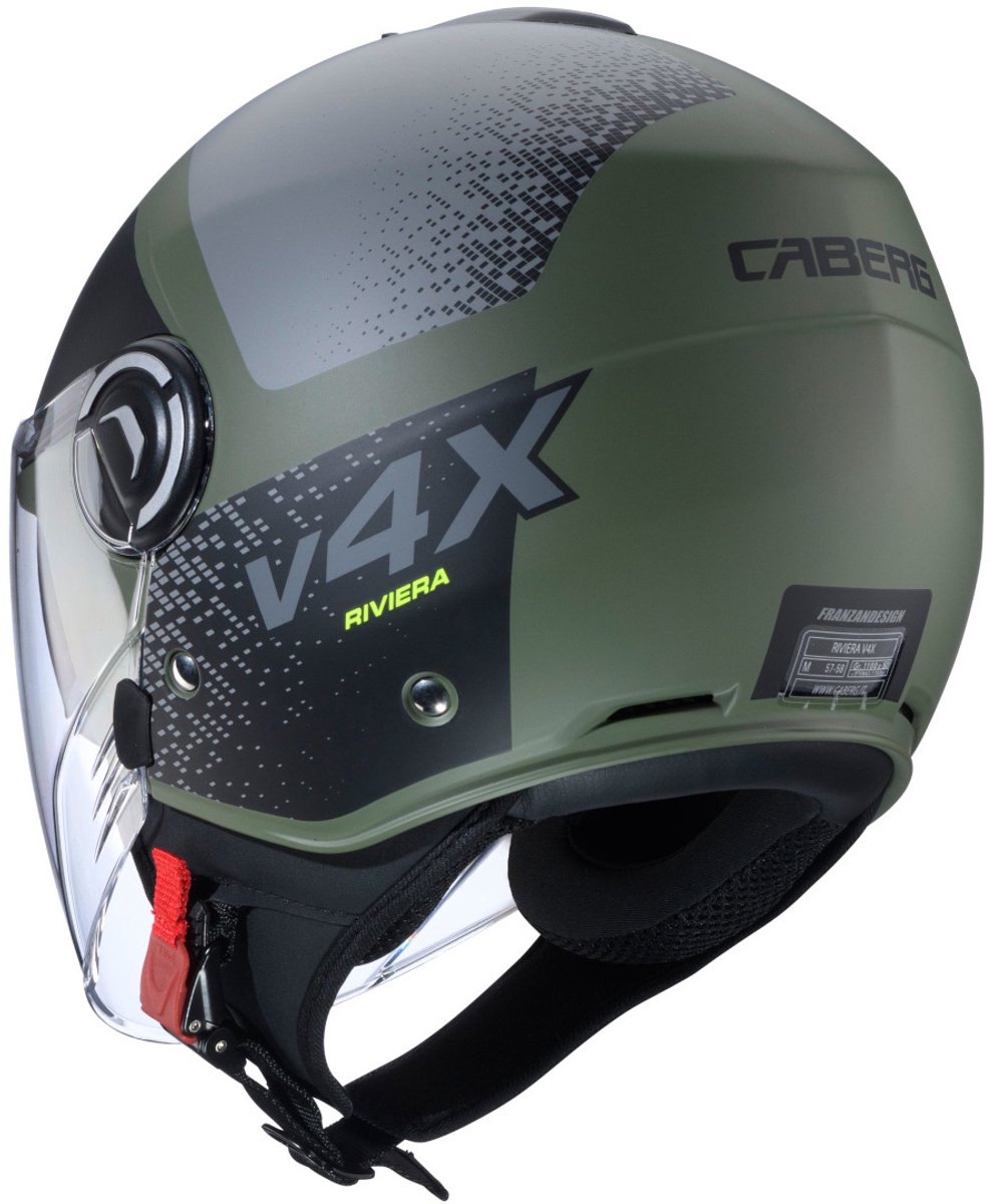Caberg Riviera V4 X Alpha Mat Groen Jethelm - Maat L - Helm – foto 3