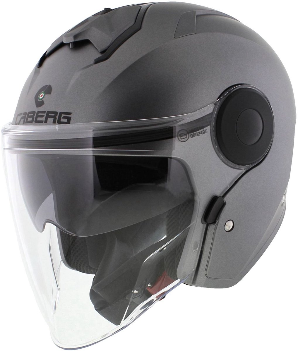 Caberg Jet Soho motorhelm mat titanium - Maat XS