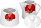 Koffie-aanvulset melkkan & suikerpot Monika