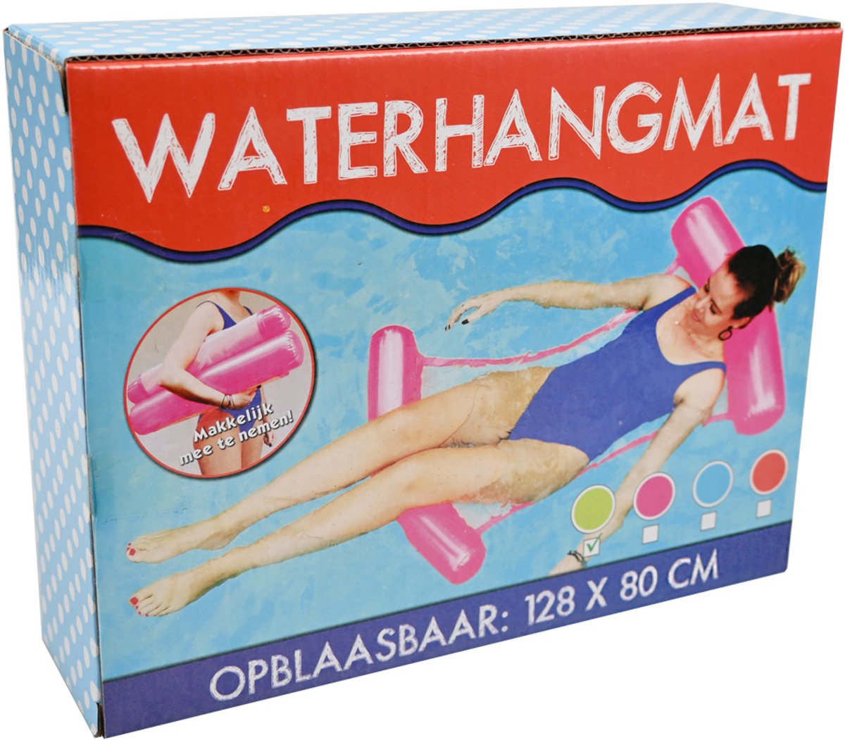 Waterhangmat Blauw - Luchtbed Zwembad - Zwemband voor Volwassenen en Kinderen - Opblaasband - Opblaasbare Zwemband - Zwemring - Zwembad Speelgoed - 128 x 80 cm - Vanaf 3 Jaar – foto 2