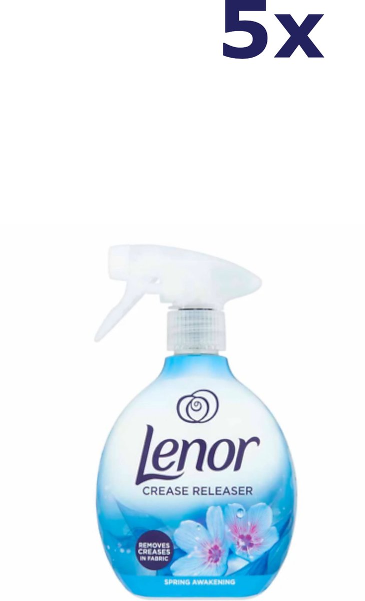 Goedkoopste Lenor - Crease Releaser - Spring Awakening - Kreukverwijderaar - Textielvefrisser - Spray - 5x 500ml - Voordeelverpakking