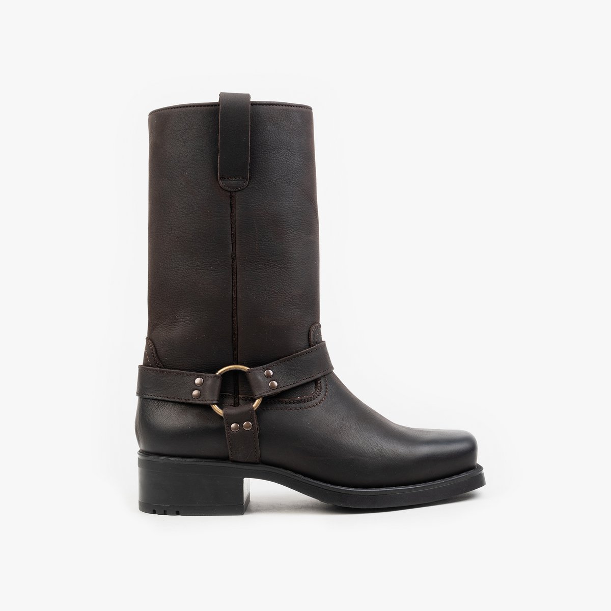 Nordland harness high boots heren gewaxt bruin leer