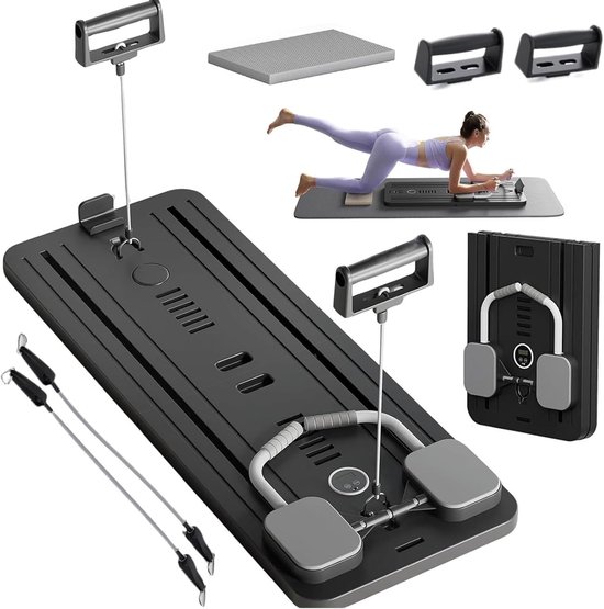 Tavola Pilates Reformer Per Casa - Attrezzo Fitness Multifunzione Per Allenare Addominali, Pettorali E Gambe