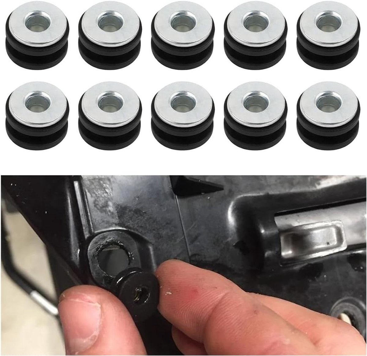 Pack of 10 Rubber Washers for Motorcycle Nut Bolt Cover Screws - Windshield Replacement Accessories