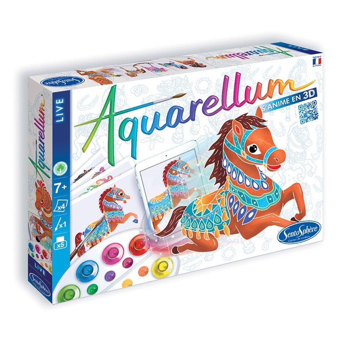 Sentosphère schilderen Aquarellum Live Paard creatieve set.