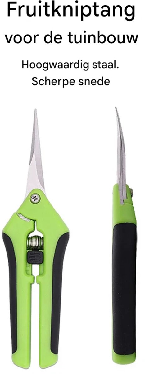 BukkitBow - Tuinschaar - Snoeischaar met Roestvrij Stalen Messen - Grip Handvat - Voor Bloemen, Planten & Struiken - Groen van BukkitBow — afbeelding 3