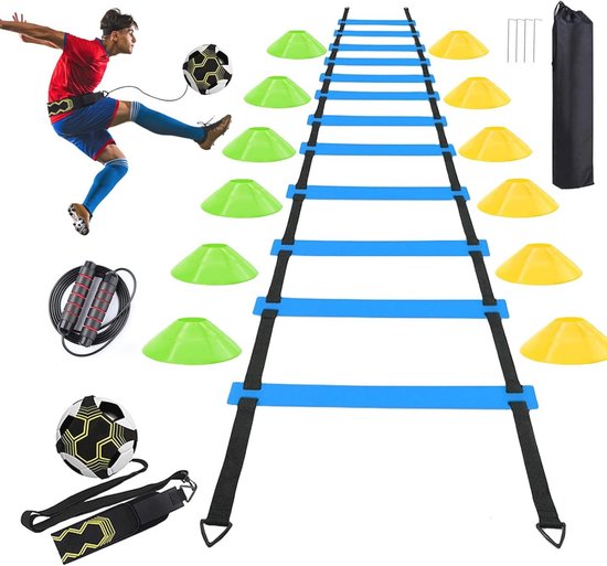 Voetbal Agility Training Set met Ladder, Kegels en Trainer | bol