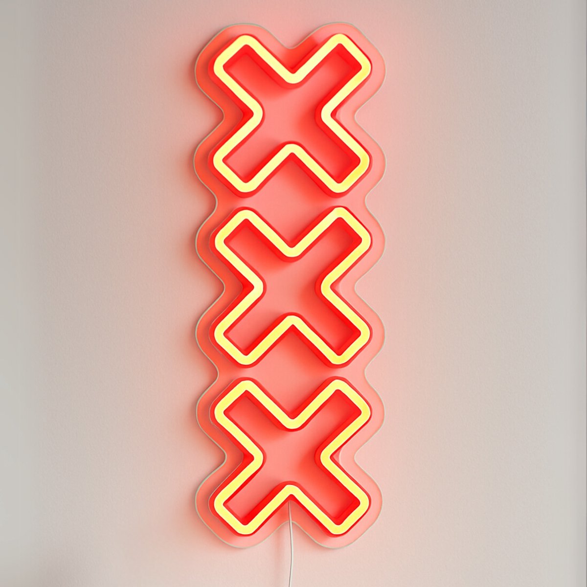 ZoeZo Design - Neon Led - Amsterdamse Kruizen - Wand decoratie - Sfeerlamp - Sfeerverlichting - Wandlamp - Mancave - Gameroom - Mokum Lamp - Sint-Andreaskruizen -