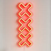 ZoeZo Design - Néon Led - Croix d'Amsterdam - Décoration murale - Lampe d'ambiance - Éclairage d'ambiance - Applique - Mancave - Salle de jeux - Lampe Mokum - Croix de Saint-André -