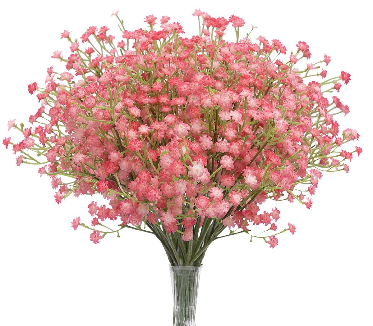 Ibenzoa® Realistische Kunstbloemen Gypsophila Sluierkruid voor Bruiloften, Feesten en Woondecoratie in Roze en Rood