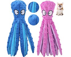 DOWO® - Honden speelgoed - 2x Octopus - Sterspeeltje - Puppy's t/m Middelgrote Honden - Hondenspeelgoed - Speelgoed Hond - Hondenspeeltjes - Populair bij honden
