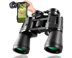 Professionele Verrekijker Inlcusief Draagtas - Geschikt voor Tripod - Compacte Verrekijker voor Volwassene - Verrekijkers - Nachtzichtfunctie - 20x50/900g/Zwart