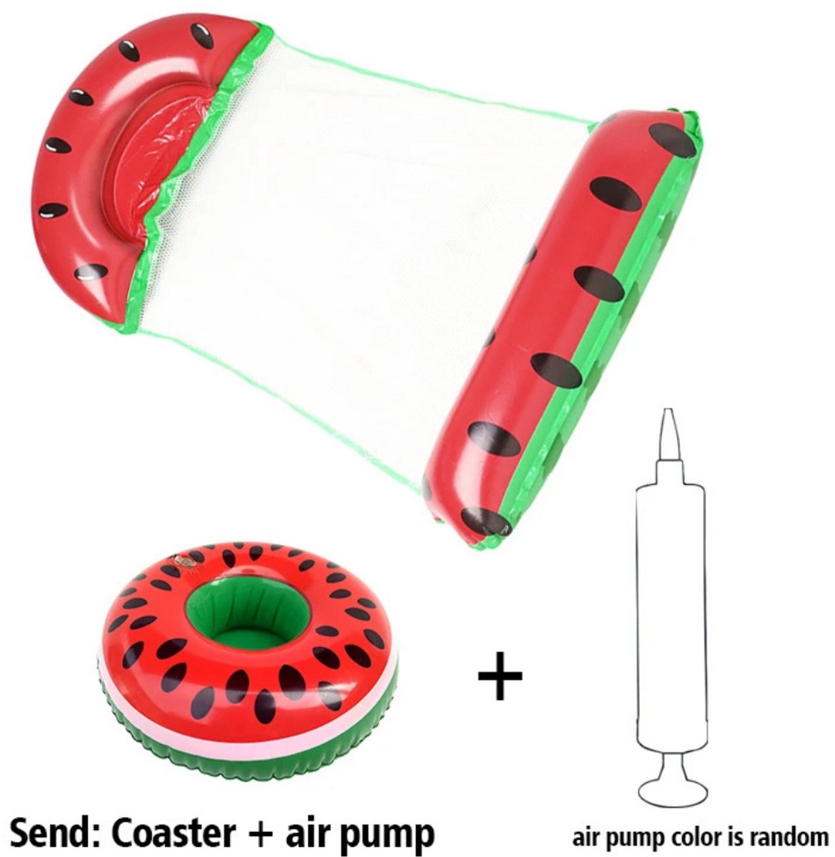 Nivard Luchtbed - Luchtbed Zwembad - 2 Personen - 1 Persoon - Set Watermeloen