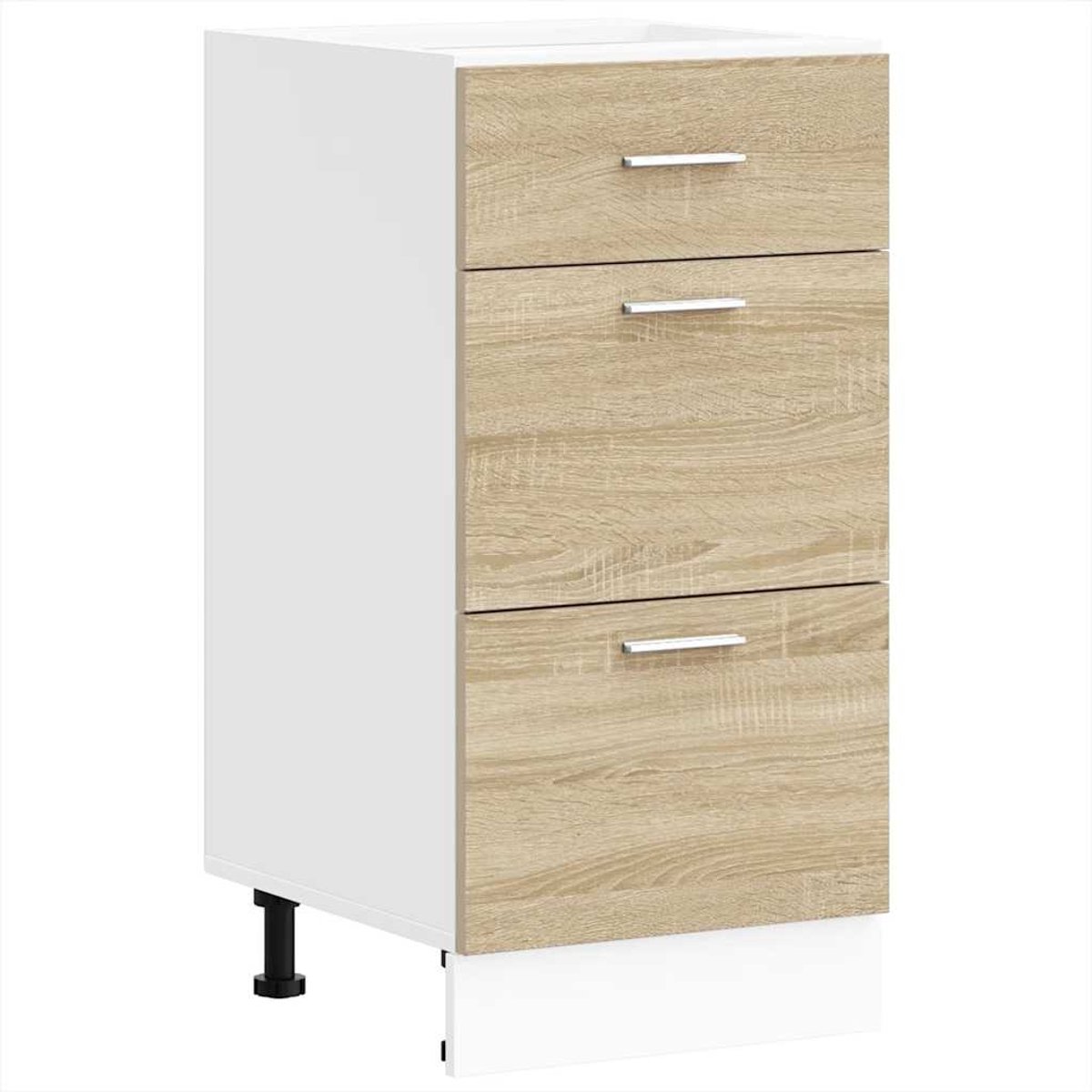 vidaXL Onderkast - Lyon - 40x46x81,5 - cm - bewerkt - hout - sonoma - eikenkleurig sonoma eiken