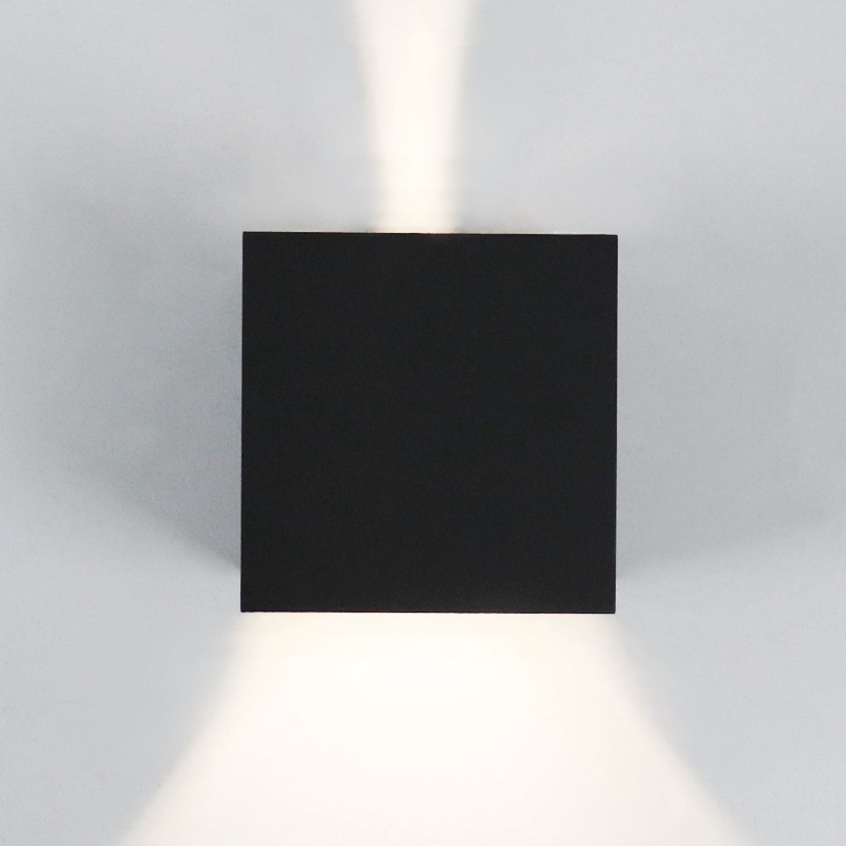 Olucia - DION - Wandlamp - Zwart - Vorm: Vierkant