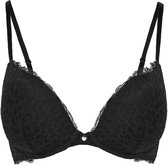 Hunkemöller Dames Lingerie Voorgevormde push-up beugel bh Marine - Zwart - maat D80