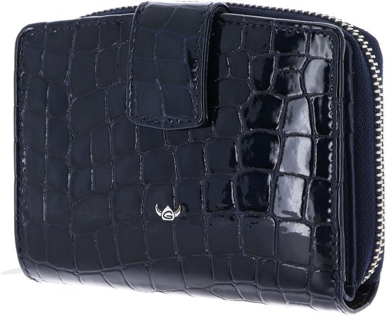 Golden Head Cuir porte-monnaie Cayenne RFID Protect Kombischeintasche mit Riegel 1438 Nachtblau bleu marine