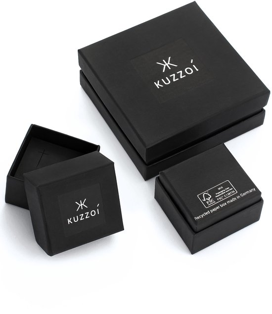 KUZZOI Ring Homme Sceau Boussole Homme en Argent Massif 925