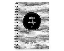 Adresboekje Zwart-Wit – Stijlvol & Praktisch – Met Ringband | Zoedt