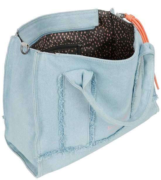 Fritzi aus Preußen Sac à main Sac à épaule bandoulière Tote Bag Limited Washed Denim Shopper Washed Blue Bleu clair