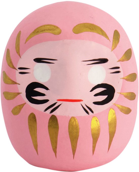 Tokyo Design Studio - Roze Daruma - Gelukspoppetjes – Geluksbrenger - 6cm