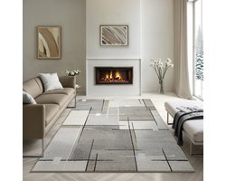 the carpet Pearl Moderne dichte korte pool woonkamer slaapkamer vloerkleed, contour gesneden, Beige, 140 x 200