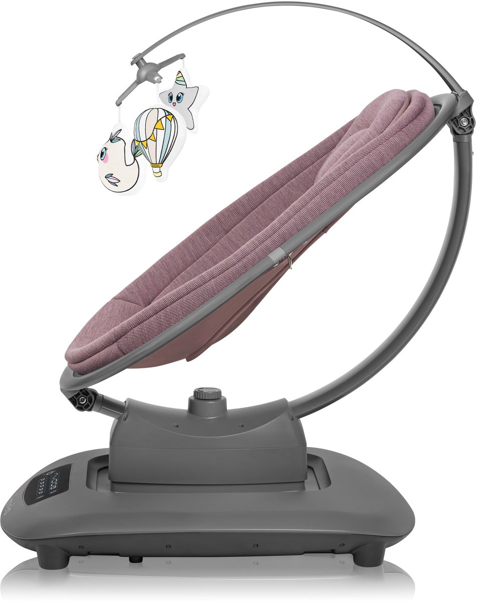 Lionelo Mell Fauteuil à Bascule Bébé 360° - Transat Avec 5 Vitesses, Musique Bluetooth, Harnais 5 Points (Beige)