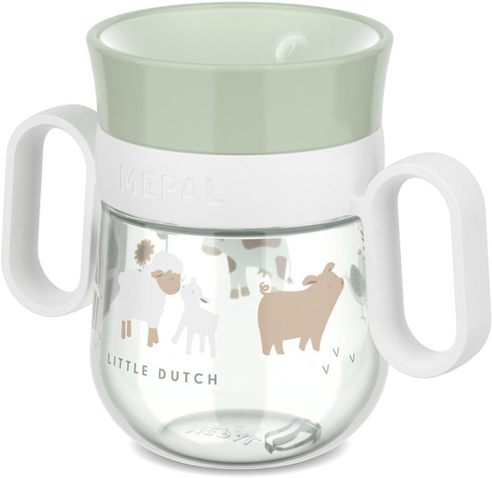 Gobelet Mepal Mio 360° - 200 ml - Facile à tenir - Vaisselle pour enfants - Little Farm