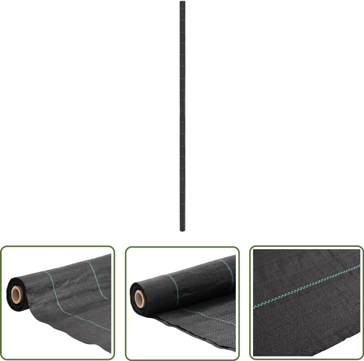 The Living Store Worteldoek 4x10 m polypropeen zwart - Worteldoek - Worteldoeken - Onkruiddoek - Anti Worteldoek