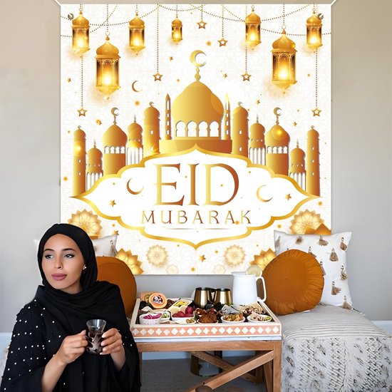 Eid Mubarak Feestartikelen - Sjieke Celebratie in Goud & Rose Gold - Zorg voor Party online feestartikelen en ballondecoraties