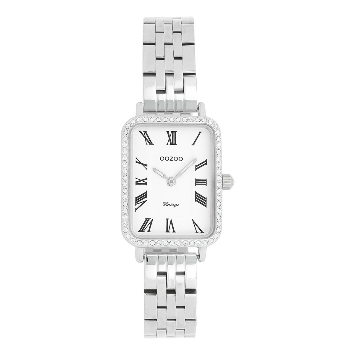 OOZOO Vintage series - Zilverkleurige horloge met roestvrijstalen armband roestvrijstalen armband - C20413
