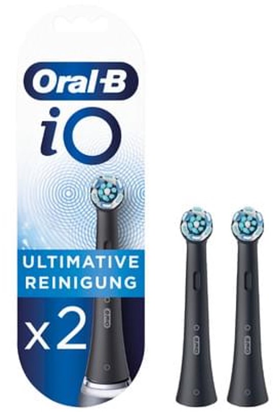 Oral-B iO Ultimate Clean - Opzetborstels - Zwart - 2 Stuks