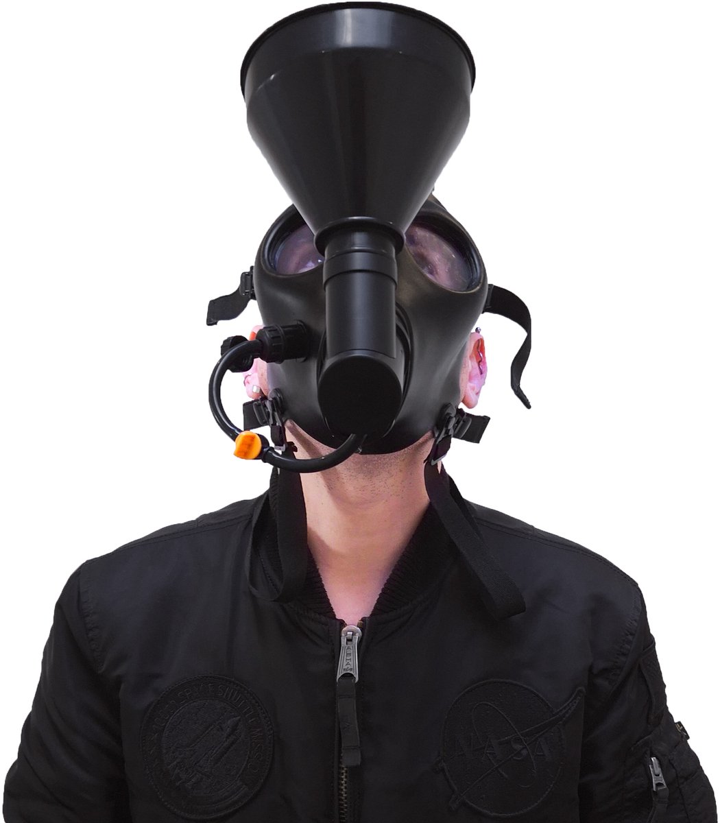 GASMASTER Alien Gas Mask Human Urinaal Dosering Systeem
