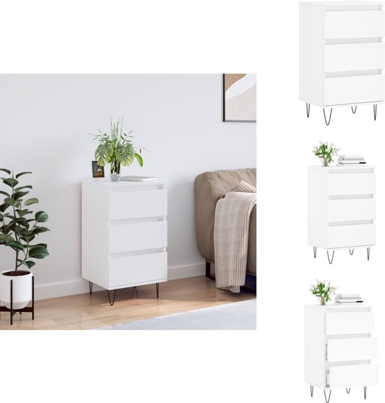 Buffet vidaXL - Commodes - Meuble de rangement - Buffet - Buffet 40x35x70 cm en bois traité blanc