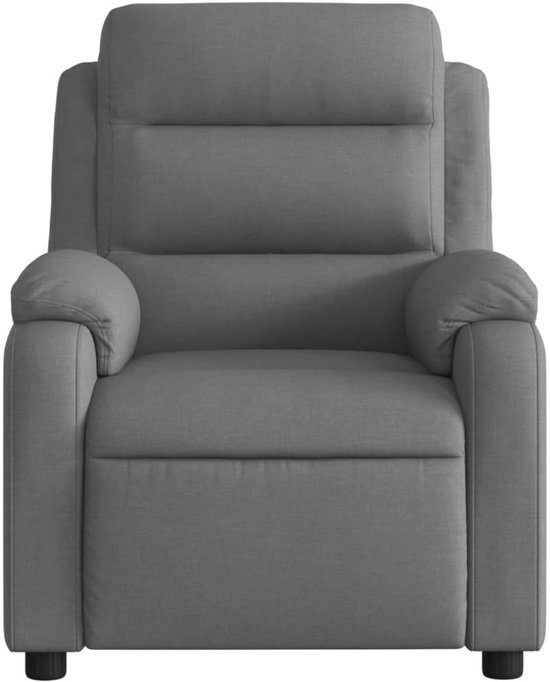 vidaXL Fauteuil verstelbaar met voetenbank stof donkergrijs, verstelbare fauteuil, draaifauteuil, relaxstoel, relaxfauteuil, leunstoel, luie stoel